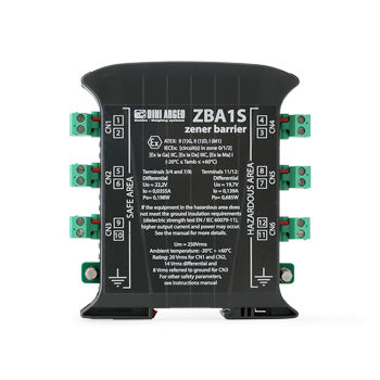BARRIERE ZENER ATEX/IECEX TRIPLE POUR CAPTEURS DE CHARGE "ZBA1S"